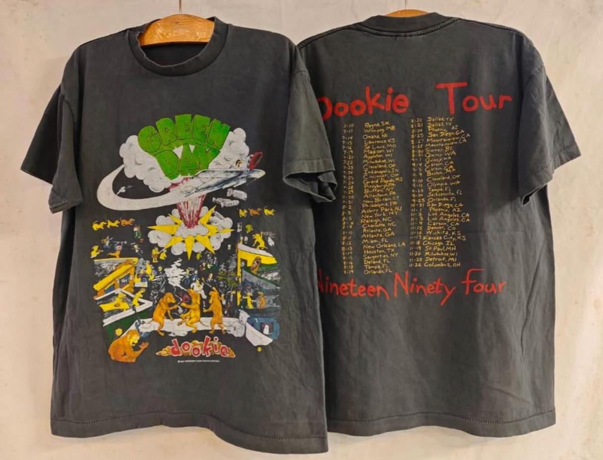 Vintage Green Day 1994 Dookie Tour 90s Band Concert Brockum XL T-Shirt REPRINT M