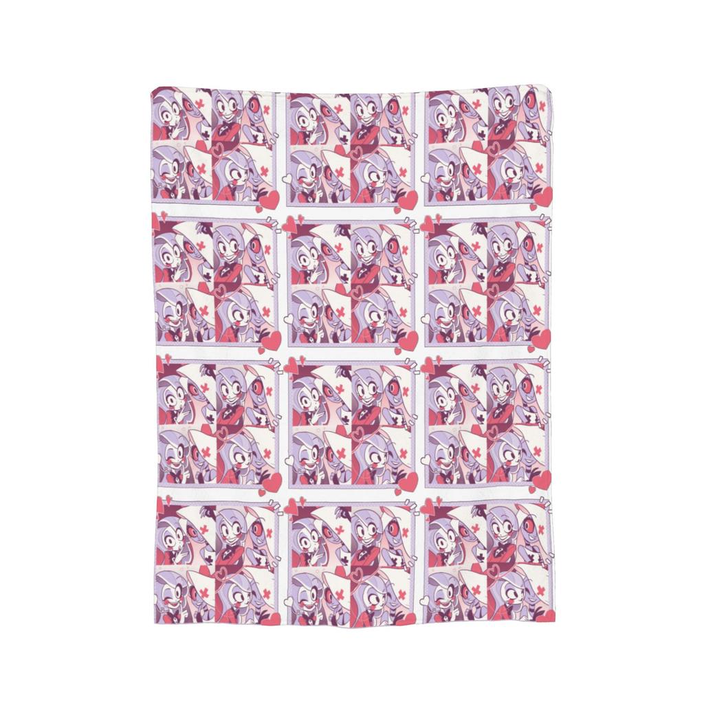 Cartoon Hazbins Hotels Alastor Blankets Coral Fleece Plush Autumn/Winter Thin Throw Blanket for Home Office Bedding Throws