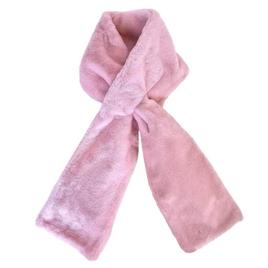 

Шарф з потайною блискавкою однотонний м який зручний теплий унісекс зимовий шарф гаманці телефони кишеня штучне хутро шарф-петля рожевий