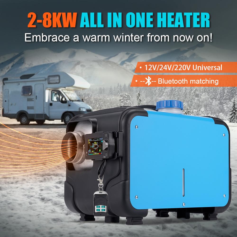 12V 24V Car Diesel Heater Three-in-one Diesel Parking Heater 2KW-8KW For Bus Auto Boats Yacht Motorhome  220V