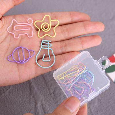 10Pcs Cartoon Planet Paper Clips, Colorful Star Shape Metal Bookmarks for Office School Supplies, Cute Organization Accessories