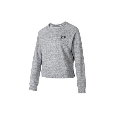 Einfarbiges Fitness-Trainings-Pullover mit Rundhalsausschnitt Langarm-Sweatshirt Damen Sweatshirt Grau 1369461-011
