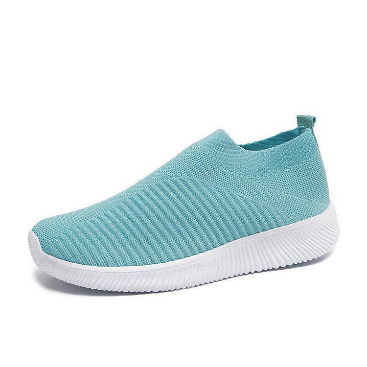 Mode Frühling Damen Lässig Strick Socken Sneaker Stretch Flache Slipper Frau Plateau Sneaker Damen Laufschuhe Damen Schuhe