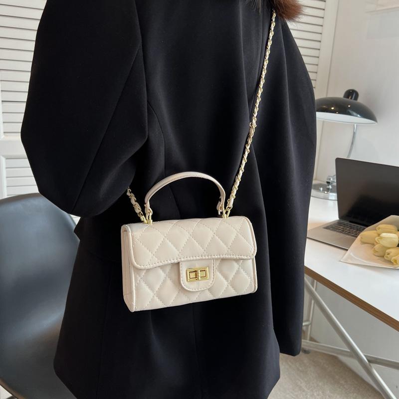 Portable Small Bag Women's Summer  New Fashion Diamond Chain Bag Versatile Messenger Bag Shoulder Small Square Bag
