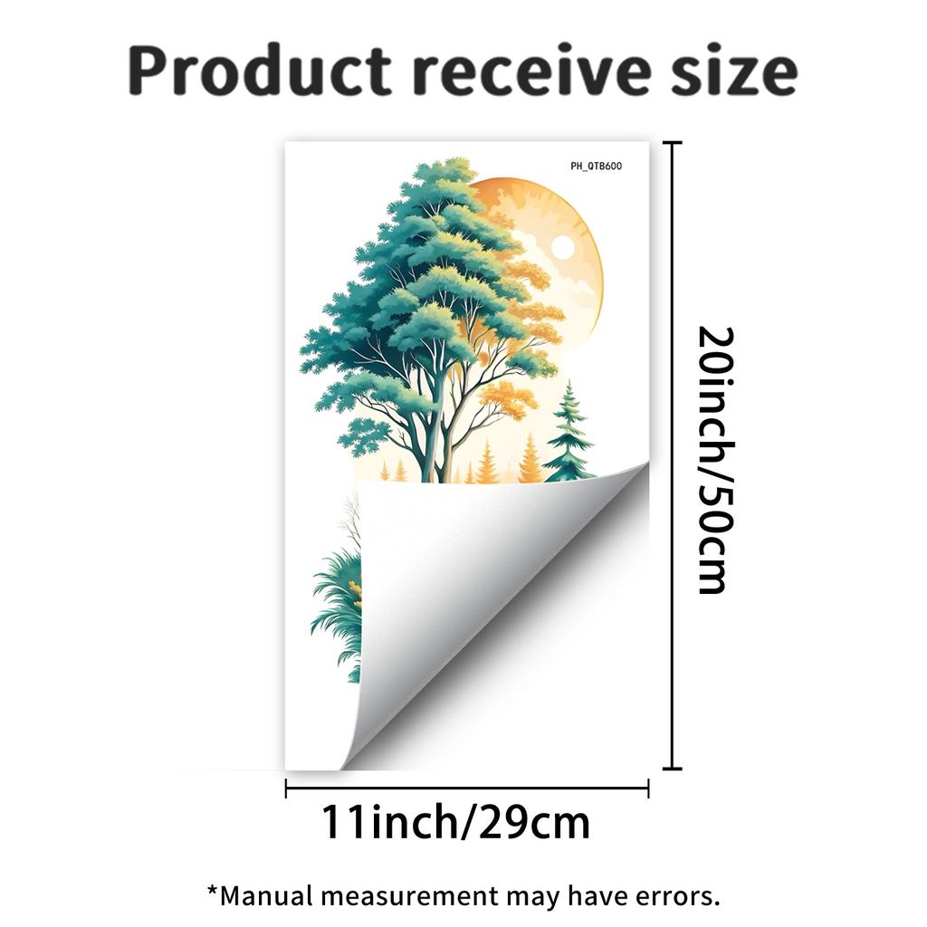 Quiet Mountains Forests Flowing Water Self-adhesive Wall Decoration Living Room Bedroom Foyer Stickers