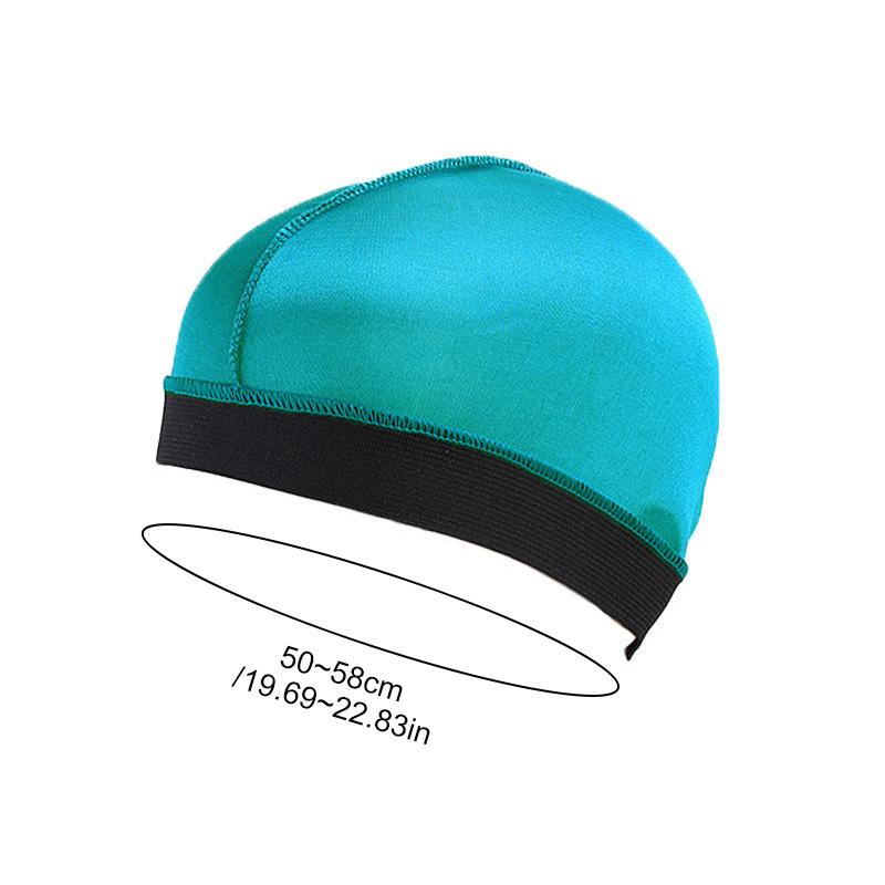 1Pc Night Sleep Headcover Street Style Hair Accessories Breathable Wave Cap Hair Loss Wig Caps Elastic Chemo Cap Imitation Silk