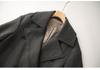 Nanyou Women's Wool Cashmere Belted Long Coat - Elegant Lapel Design for Autumn/Winter