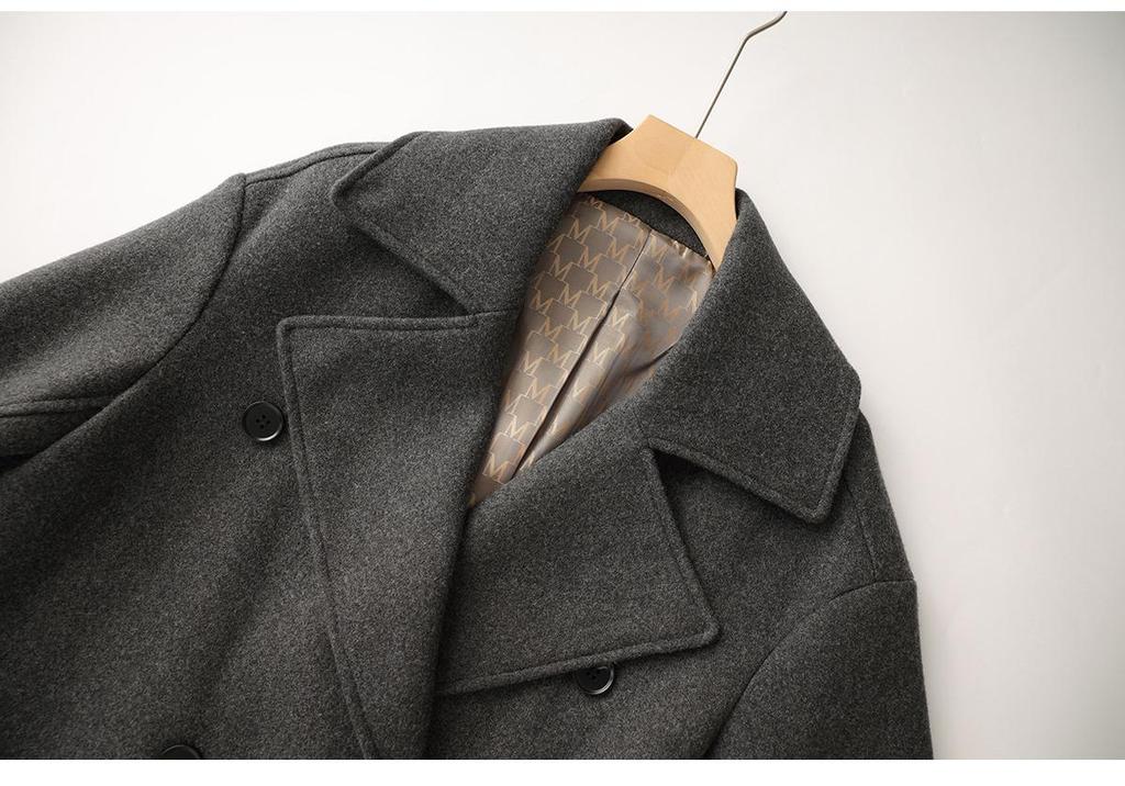 Nanyou Women's Wool Cashmere Belted Long Coat - Elegant Lapel Design for Autumn/Winter