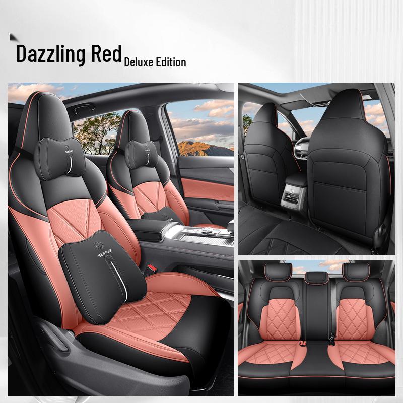 Qiyuan A05 Universal Leather Car Seat Cushion Cover - Five-Seat, All-Season
