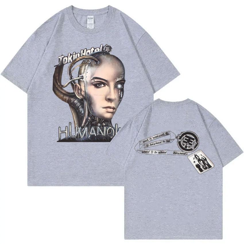 German Rock Band Tokio Hotel Humanoid Music Graphic T-shirt Men Hip Hop Punk Gothic T Shirts Men's Oversized Short Sleeve Tees