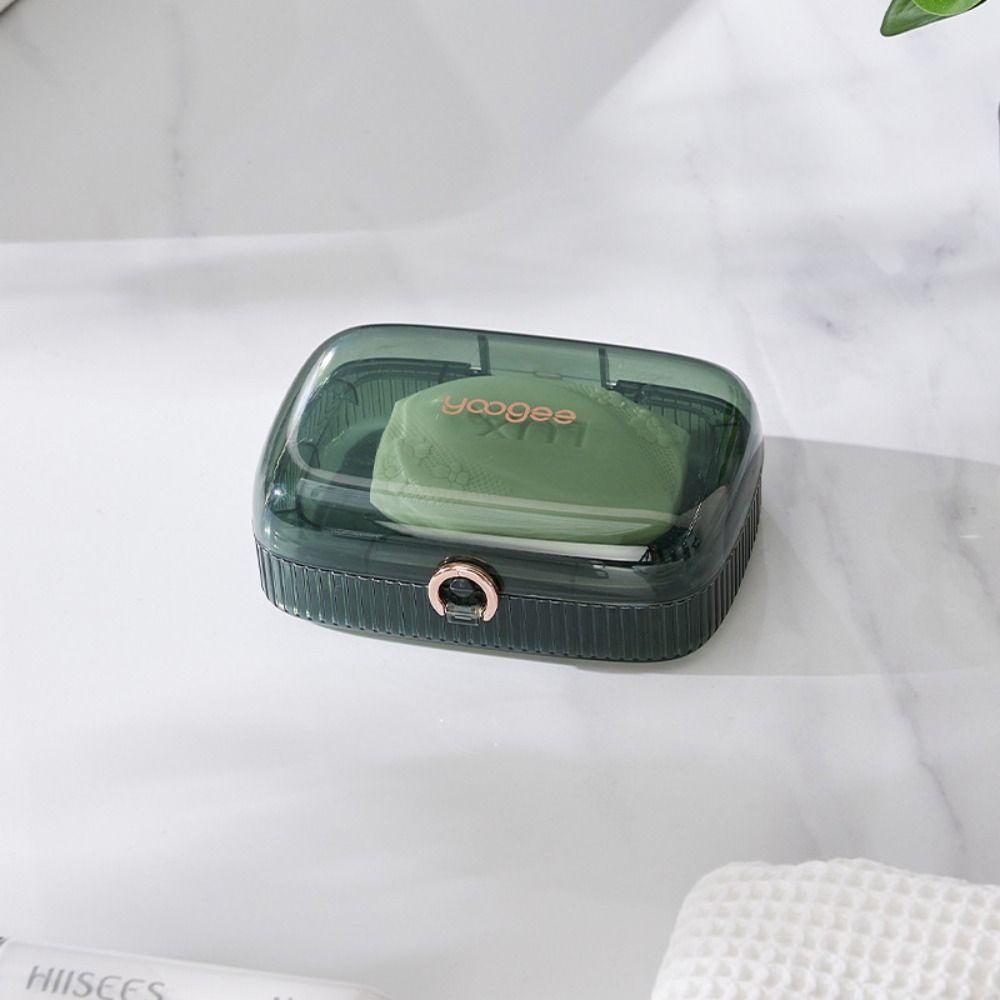 

Герметичная дорожная мыльница Прозрачный контейнер для мыла Новая мыльница Green-Single