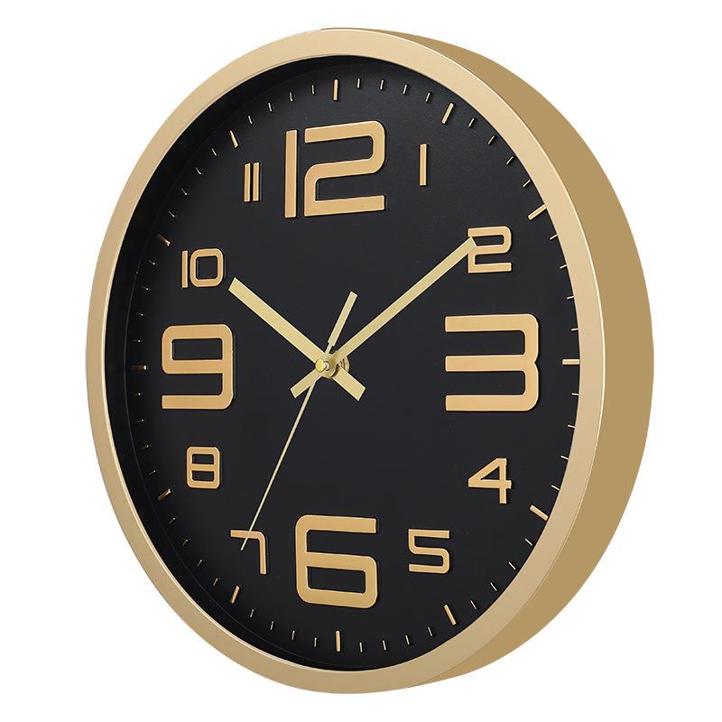 12 Inch 30CM Silent Wall Clock, Creative and Fashionable, Three-dimensional Digital Minimalist Clock for Home Living Room