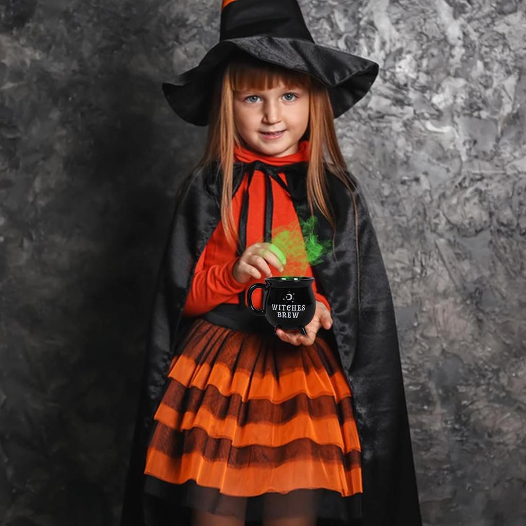 Hexenkessel Kaffeetasse, 300ml/10oz Keramik-Kaffeetassen, Niedliche Halloween-Wasserbecher, Sommer-Winter-Trinkgeschirr, Geburtstags-Halloween-Geschenke