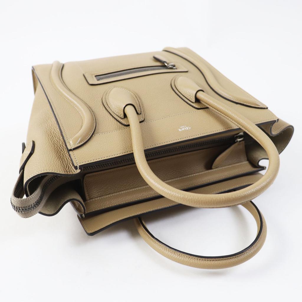 Excellent CELINE Handbag Luggage micro shopper Calfskin Women 18979 Used