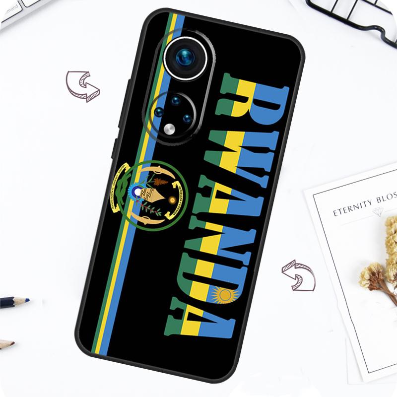 Rwanda Flag Coat Of Arms Case For Honor Magic 7 Pro 5 6 Lite Honor 200 Pro 50 70 90 X8b X9a X8a X8 X9 X9c X9b Cover