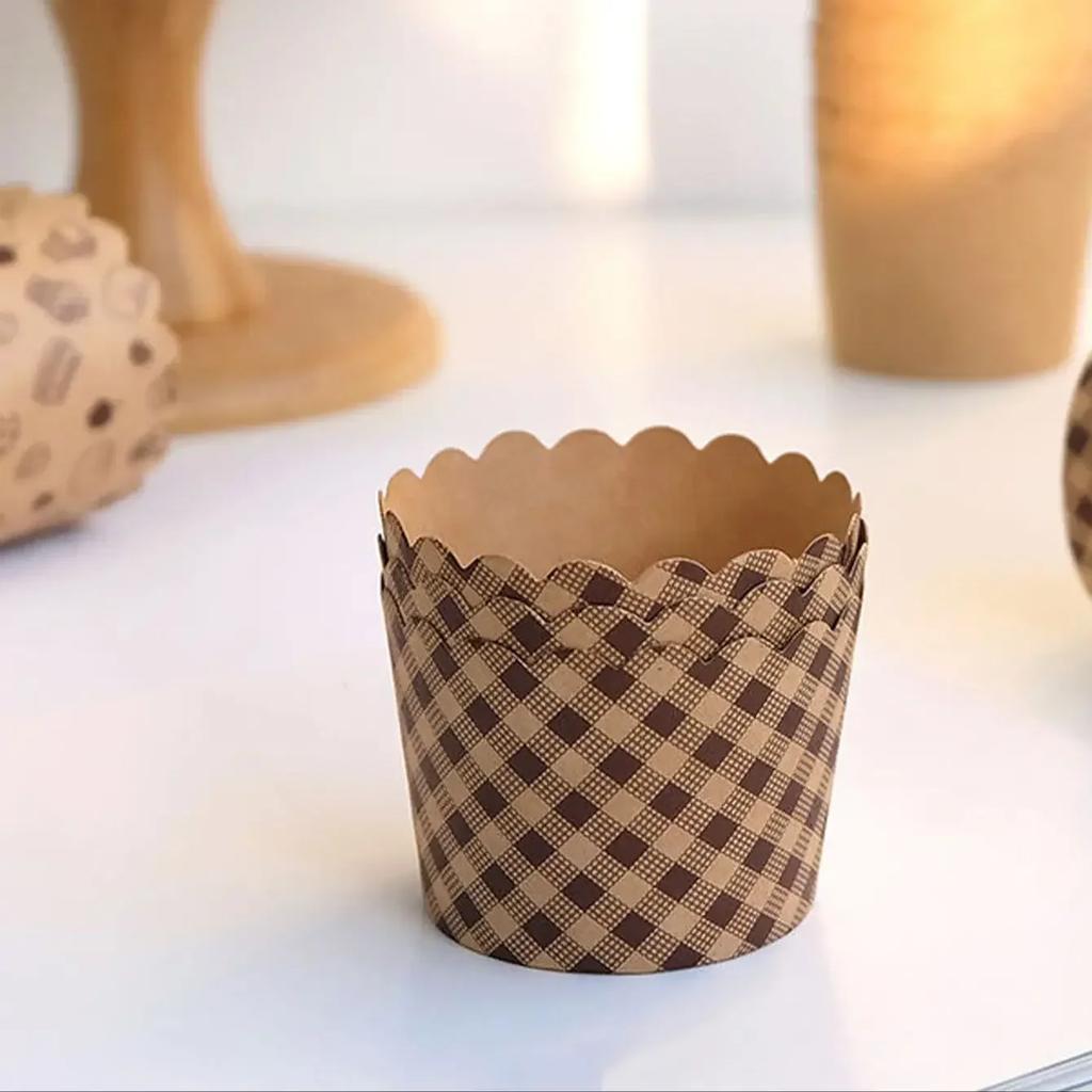 50pcs-Cake Baking Cup Cupcake Moulds Paper Mousse Cupwith Cover Baking Catering Container Cake Cup Muffin Cup