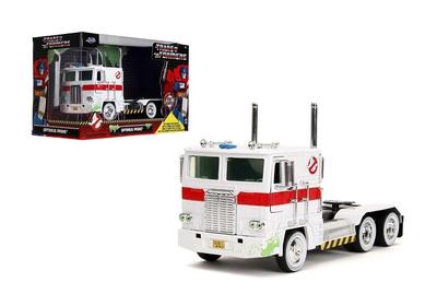 JADA TOYS Transformers Optimus Prime Ghostbusters Color Mashup Transformers Optimus Prime Ghostbuster Mini Car 1/24 [Article]