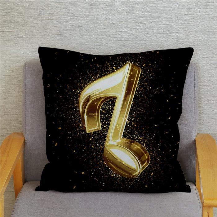 Home Decor Pillowcase Cartoon Sheet Music Printing Cushion Cover Bedroom  Living Room  Sofa Pillow Case
