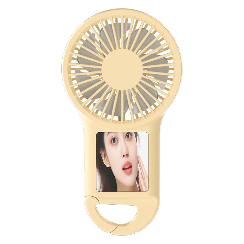 Makeup Mirror Handheld Fan Multifunctional Mini USB Pocket Portable Charging Low Noise Handheld Fan for Personal Use