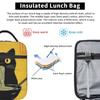 Eine Katze, die Nudeln isst, Isolierte Lunchtasche für Damen, Büro-Kühltasche, Thermische Lebensmittelbox, Tragbare Lunchboxen Behälter