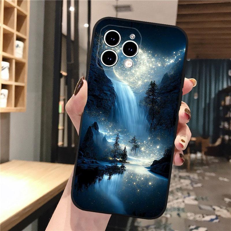 Forest Night Butterfly Tree Moon Phone Case For Iphone 15 14 Pro Max 13 12 11 Pro Max XSMax XR 12 13 Mini 14 Plus