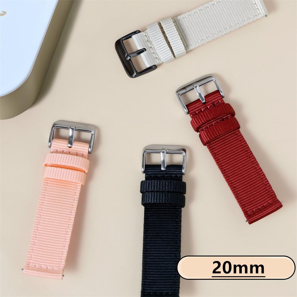 20mm Waterproof Sailcloth Watch Strap Two-Sided Nylon Watchband Quick Release Band Sport Belt