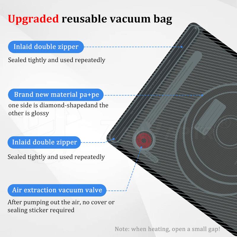 For 3D Upgraded black Filament Vacuum Bag PLA ABS PETG Filament Storage with USB Rechargeable Electric Air Pump Vacuum Sealing