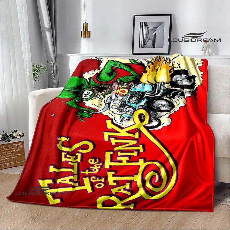 Tales of the Rat Fink Anime Blanket Picnic Blanket Flannel Soft and Comfortable Home Travel Blanket Birthday Gift Bed Blanket