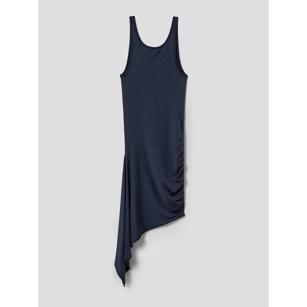 Anggae Super Slim Jersey Unbalance Mini Dress Navy