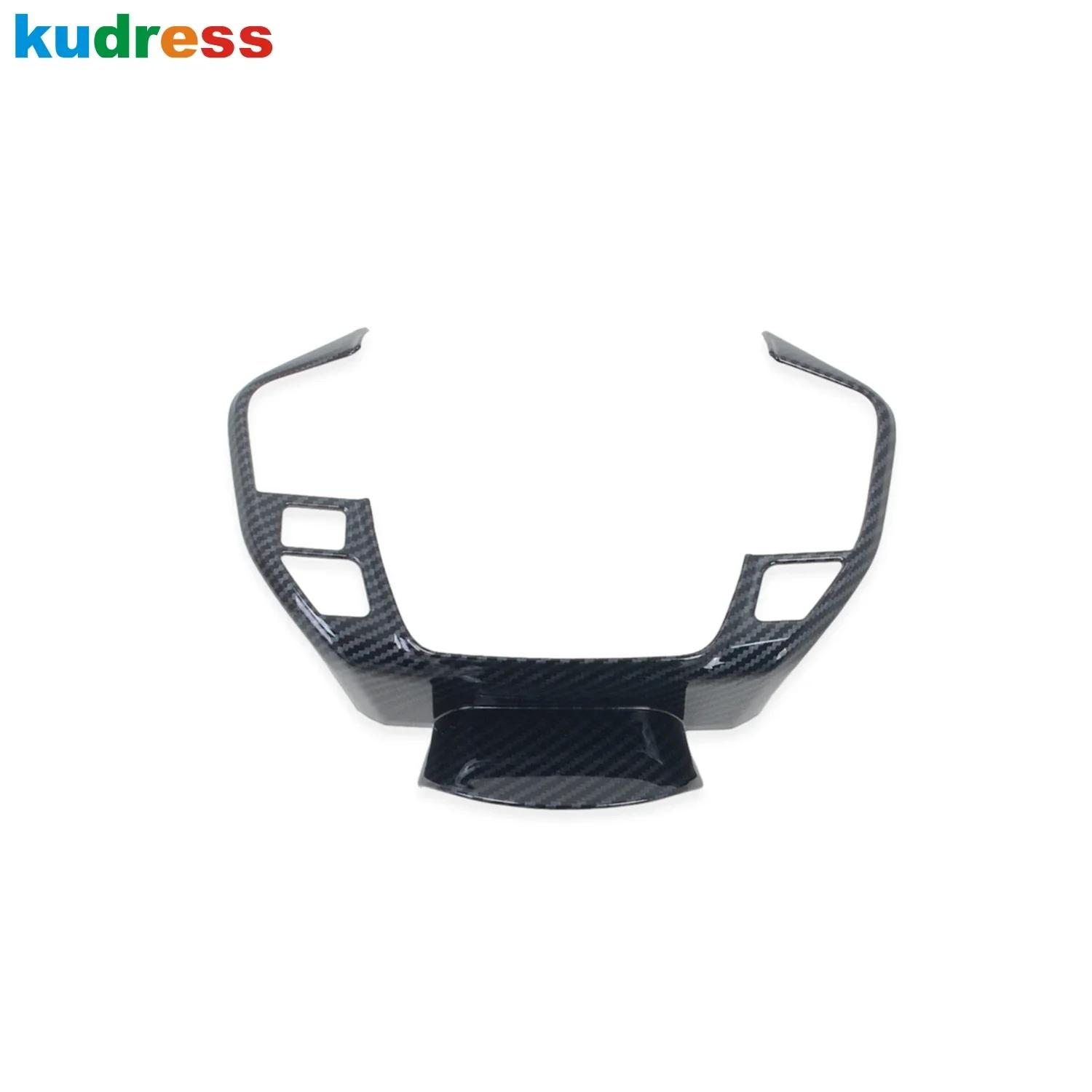 Car Steering Wheel Panel Cover Trim For Toyota Bz4x    2024 2025 Carbon Fiber Interior Mouldings Accessories Carbon Fiber Style
