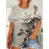 3D Printed Fashion Women's T-shirt Summer Breathable Casual Versatile