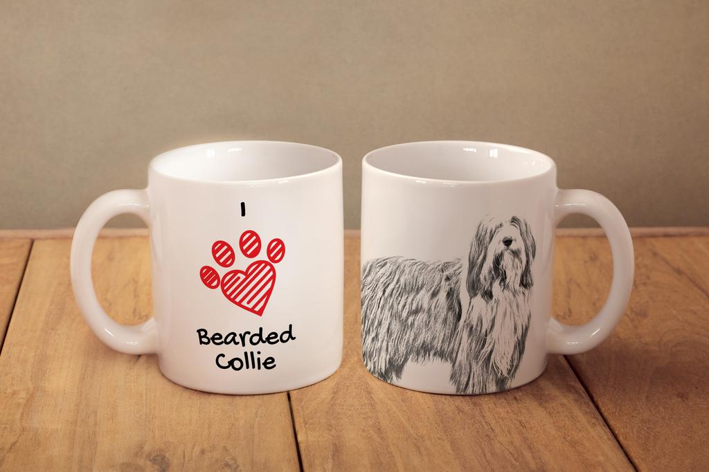 Bearded Collie, Highland Collie, Mountain Collie - cup with a dog, cute cup with graphics, a gift with your photo from the Art-Dog brand