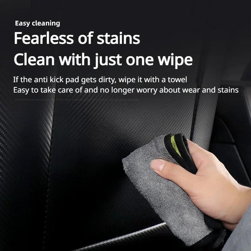 Seat Anti Kick Pad for Tesla Model 3 Highland Model Y Juniper Ultra Fiber Leather Rear Backrest Protective Pad Car Accessories