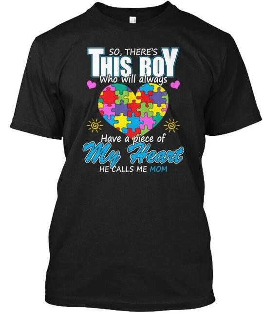 Autism Mom Piece Of My Heart Awareness So Theres T shirt Made in USA S to 5XL
