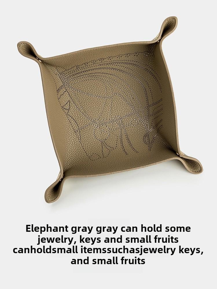 Vassoio portaoggetti in pelle di lusso a forma di testa di cavallo per gioielli e chiavi