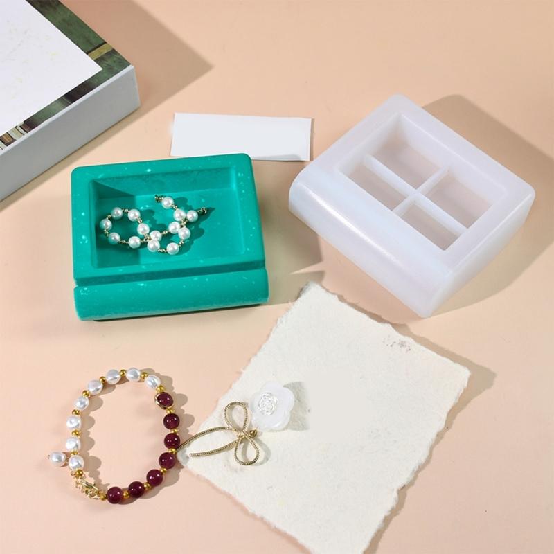 Flexible Silicone Mould for Creating Storage Container Jewelry Storage Box Mould Square/Semicircle Case Making Mold
