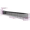 VidaXL Poulailler avec cour gris clair 117x1221x123 cm acier galvanisé 3189078