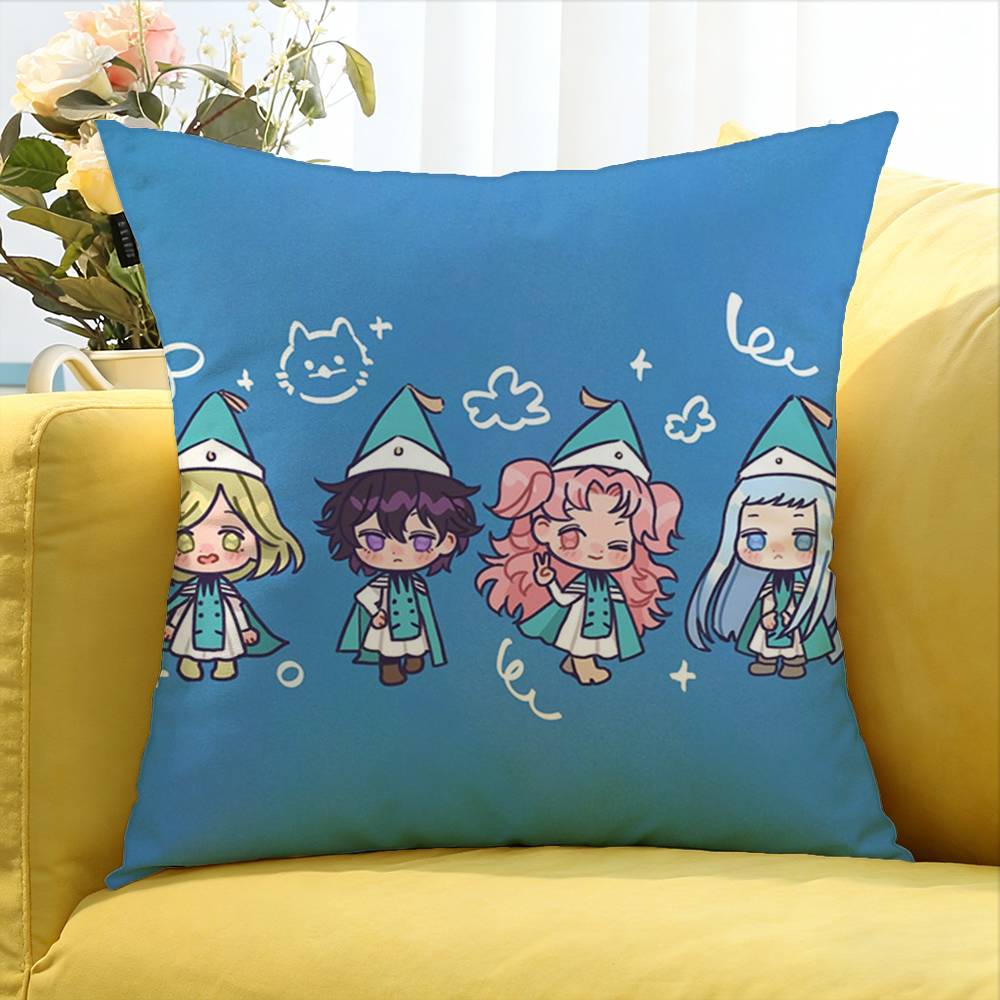 Anime Witch Hat Atelier Various Sizes Square Pillow Case For Car Home Bedchamber Decor