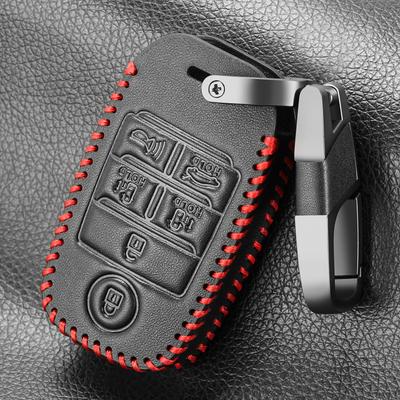 PU Leather Key Case 4Button Keyless Entry Smart Key Cover For Kia Sorento/Rio/Rio5/Optima/K5/K4/KX3/Rio 4 L260