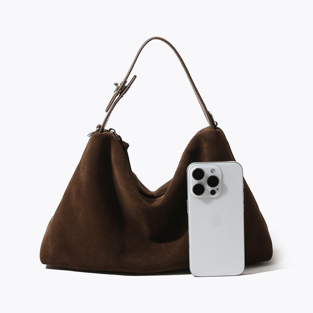 Autumn and Winter New Crossbody Pillow Bag Women's Niche Literary Shoulder Bag High Mercerized Matte Cowhide Leather Women's Bag