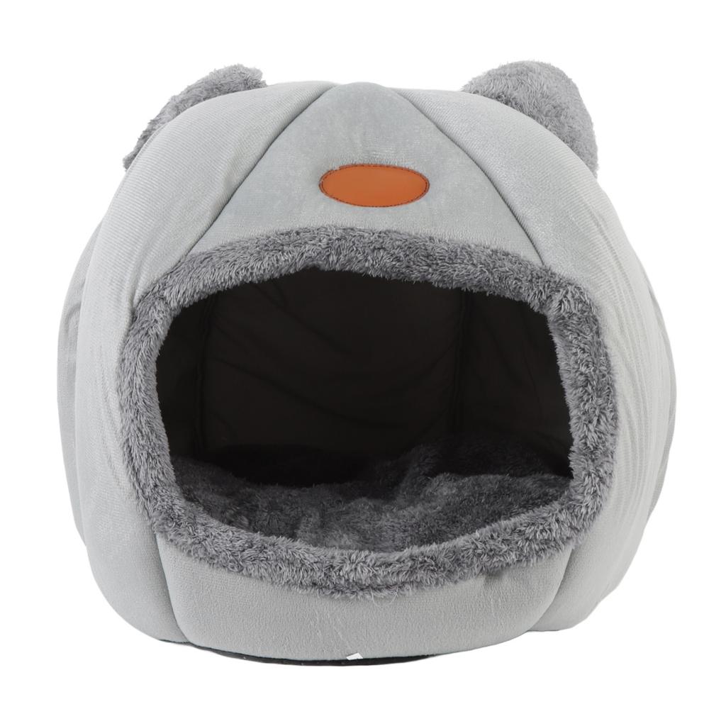 Cat House Half Enclosed Warm Cat Cave Easy To Clean Padded Round Pet House For Winter XL