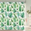 3D Shower Curtain Nordic Style Flowers Plant Leaves Printed  Waterproof Polyester Fabric Bath Curtains For Bathroom With Hooks
