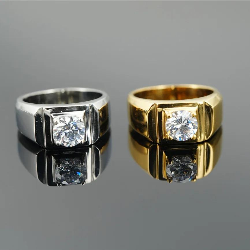 Men Elegant Noble Ring Forefinger Personality Domineering Hipster Simulation Diamond Marriage Party Daily Rings Fine Jewelry
