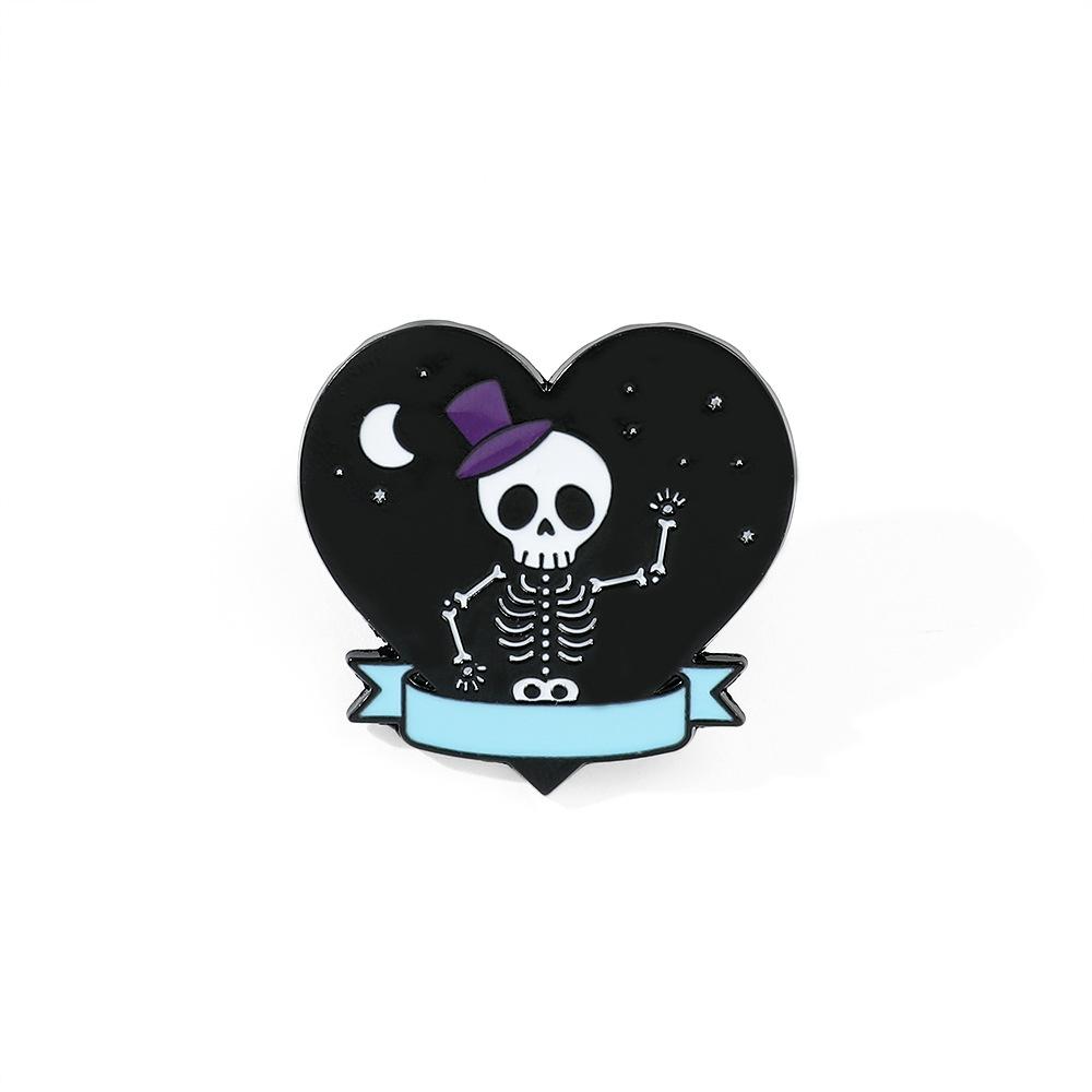 Funny Halloween Brooch Skull Cute Ghost Pumpkin Metal Badge Alloy Bag Pin