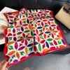 Damen S Geometrisch Bedruckter Seidenähnlicher Quadratischer Schal Für Den Sommer