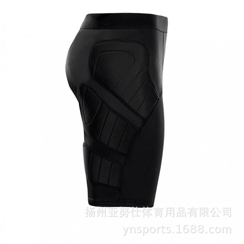 Men Women Soccer Goalkeeper Compression Shorts With Impact Padding Tackling Running Rugby Training