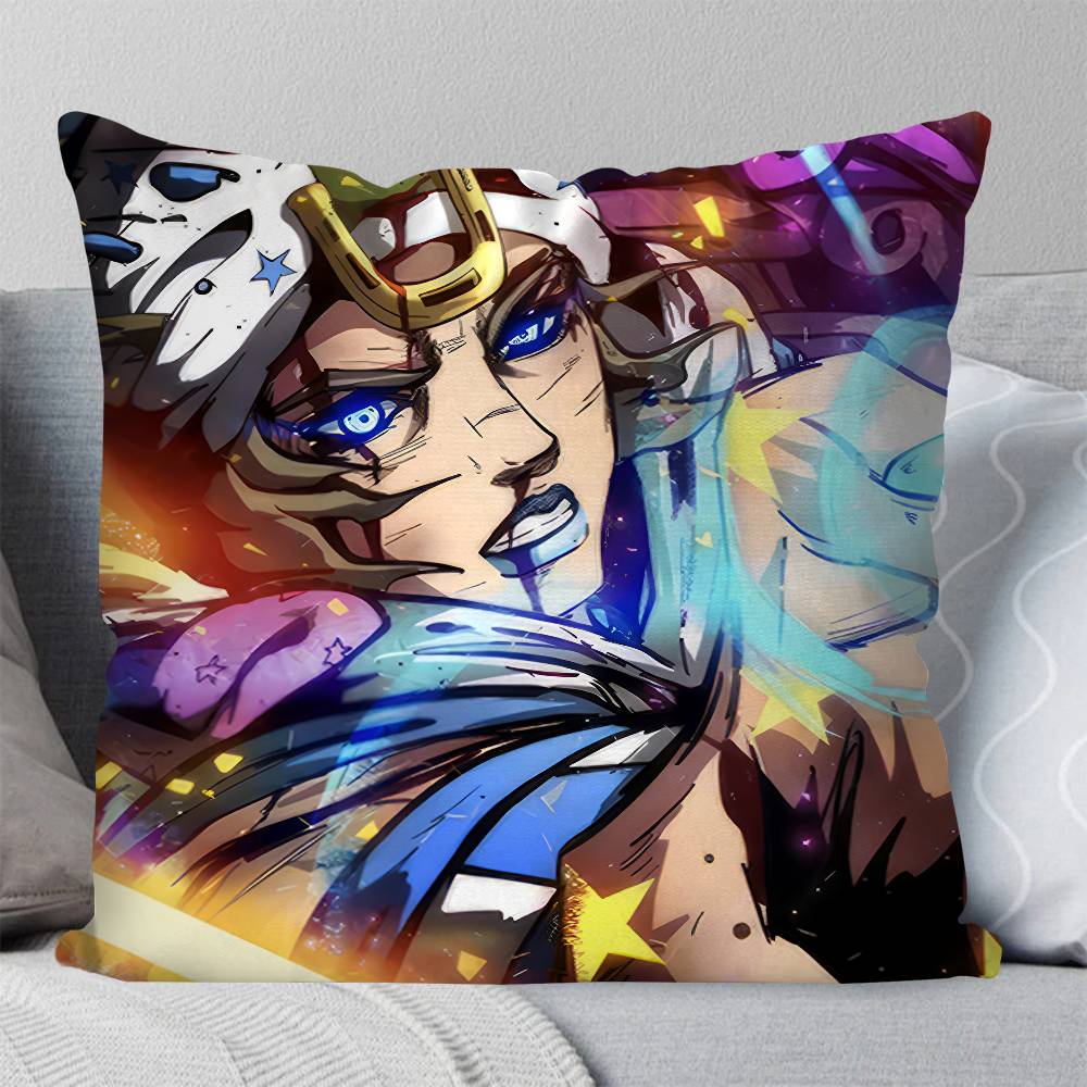 Anime JOJO Bizarre Adventure Pillow Case Square Pillow Bedroom Sofa Leisure Comfort Cushion Car Living Room Home Decoration