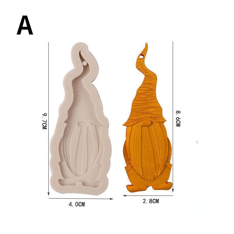 New 1pc Santa Head Silicone Mould Christmas Cake Decorating Tools Silicone Santa Claus Fondant Cake Molds For Baking Sugar Paste A