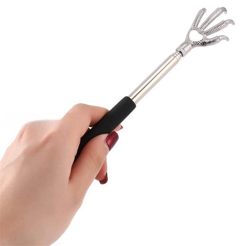 1PC Stainless Pen Clip Back Scratcher Telescopic Pocket Scratching Massage Kit E7U
