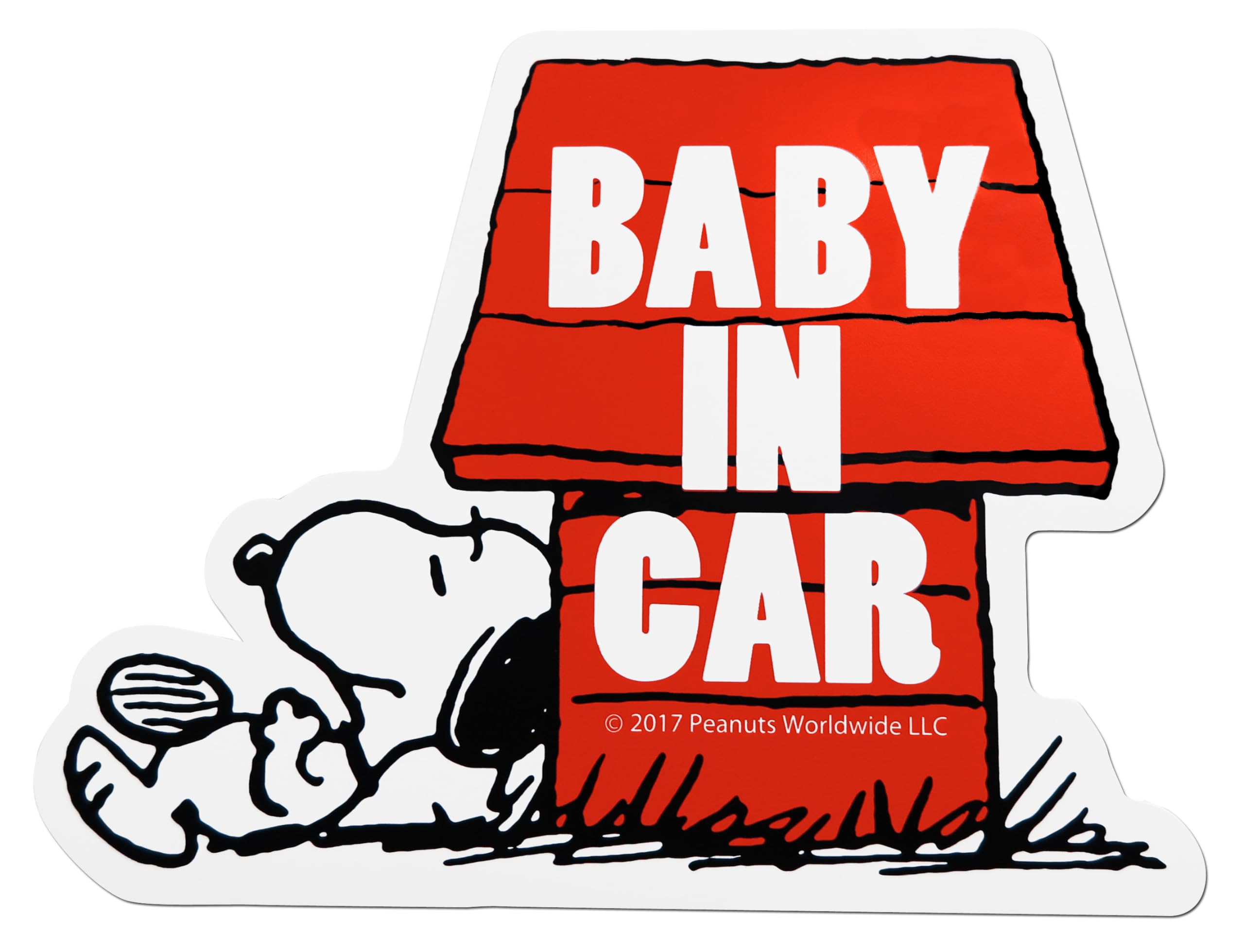 

Snoopy Car Supplies Car Sticker Magnet Safety Sign BABY IN THE CAR Big Visible Cute SNOOPY House 16 x 12cm 16 x 12cm
